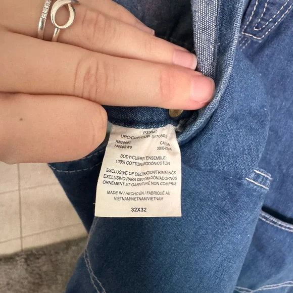 USED DENIM LIBERTY OVERALLS SIZE 32x32 - Picture 5 of 7